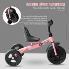 HOMCOM Pink tricikli 74x49x55 cm