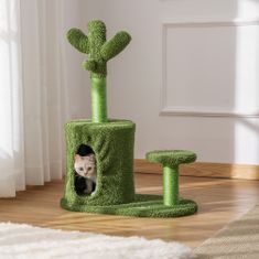 PAWHUT Játszókészlet macskáknak PawHut, Forgácslap/Szizal, 60x35x78cm, Zöld