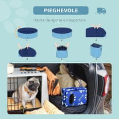 PAWHUT Kis kutya medence, műanyag / PVC, 80x20 cm, kék