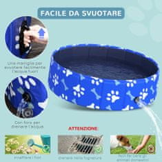 PAWHUT Kis kutya medence, műanyag / PVC, 80x20 cm, kék