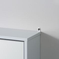 HOMCOM Fali szekrény dupla tükörrel és állítható polccal, 48x14,5x45 cm, szürke