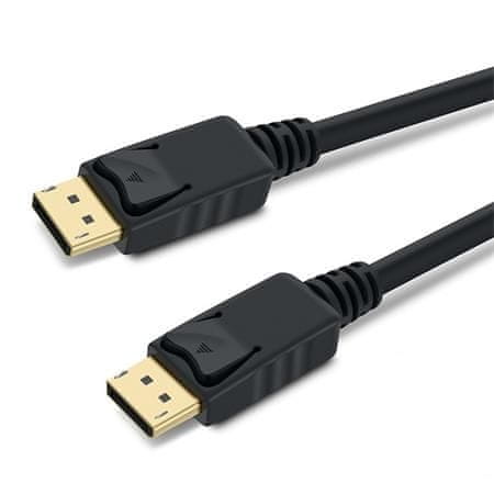 PremiumCord DisplayPort 1.3 csatlakozókábel M/M, aranyozott csatlakozók, 2m