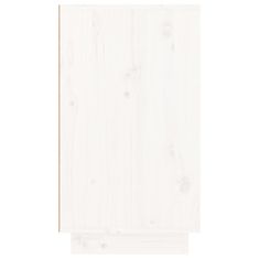 Greatstore fehér tömör fenyőfa cipőszekrény 110 x 34 x 61 cm