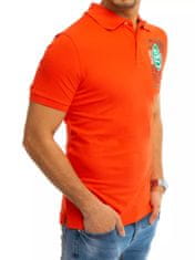 Dstreet férfi mintás galléros póló Ightg narancssárga L