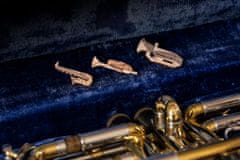BeWooden fából készült bross Saxophone Brooch univerzális