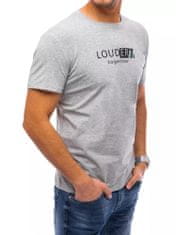 Dstreet férfi mintás póló Sel könnyű szürke XL