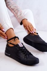 Cross Jeans Női Grata alacsony tornacipő fekete 37