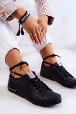 Cross Jeans Női Grata alacsony tornacipő fekete 39