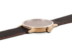 BeWooden Fából készült férfi analóg óra valódi bőr szíjjal Aurum Watch 75-115 mm piros
