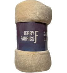 Jerry Fabrics Takaró mikroflanel szuper puha világos bézs poliészter, 150/200 cm