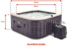 Intex Whirlpool medence 28452 Pure Spa Greystone Deluxe sós vizes rendszerrel