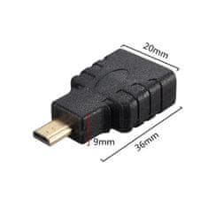 Northix Aranyozott Micro-HDMI-HDMI adapter 
