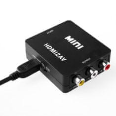 Northix HDMI-AV videó átalakító adapter - fekete 
