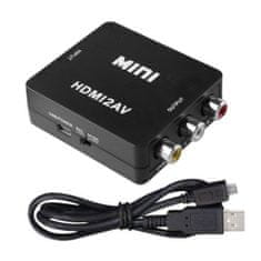 Northix HDMI-AV videó átalakító adapter - fekete 