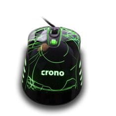 Crono CM636G/Tűz/Lézer/Vezeték nélküli USB/Fekete-zöld