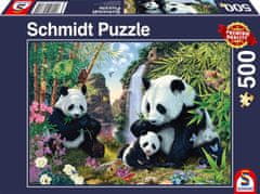 Schmidt Puzzle Pandák a vízesésnél 500 darabos puzzle