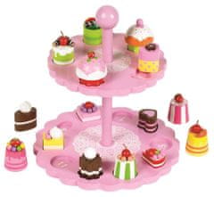 Tidlo Rózsaszín emeletes tányér muffinokkal