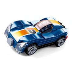 Sluban Power Bricks M38-B0801D Kihúzható autó kék sportkocsi