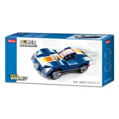 Sluban Power Bricks M38-B0801D Kihúzható autó kék sportkocsi