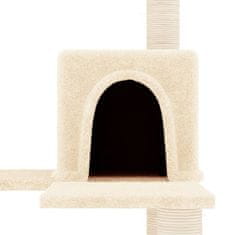 shumee krémszínű macskabútor szizál kaparófákkal 153 cm