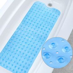 Severno Fürdőszobai csúszásmentes szőnyeg fürdőkádhoz kék 100x40 cm