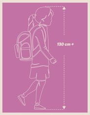 BAAGL 3 SET Skate rózsaszín csíkos: hátizsák, tolltartó, táska, táska