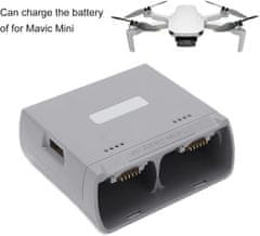 YUNIQUE GREEN-CLEAN Töltő kompatibilis DJI Mini 2 / Mini SE drónokkal, kétirányú töltő hub Drone akkumulátorok USB töltő tartozékok (szürke)