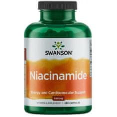 Swanson Nikotinamid B3-vitamin (niacinamid), 500 mg, 250 kapszula