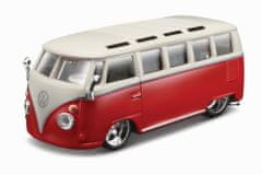 BBurago 1:32 Plus Volkswagen Van Samba piros/fehér Volkswagen Van Samba piros/fehér