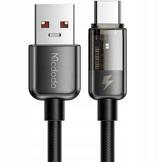Mcdodo Prisma kábel, gyors, robusztus, USB-C, 100W, 1.2m, fekete, McDodo
