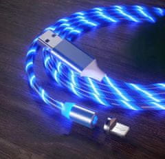 hurtnet 3in1 micro type-c USB LED mágneses kábel telefonok átviteléhez és töltéséhez 1m