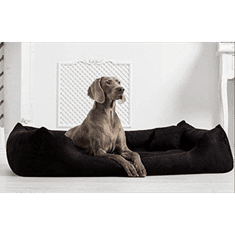 BB-Shop Exkluzív kutyaágy, fekete szín, 110x90 cm, Plüss anyag