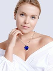 Preciosa Modern kék szív nyaklánc cseh kristály 2025 68