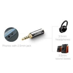 Ugreen audio adapter 2.5mm jack / 3.5mm jack M/F, fekete