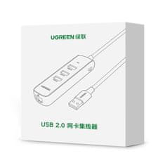 Ugreen CM416 adapter USB-C - RJ45 / 3x USB, fekete