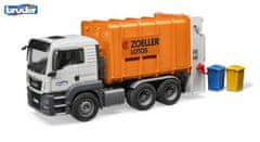 BRUDER Truck MAN TGS szemétszállító teherautó narancssárga