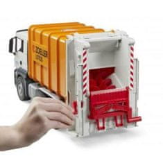 BRUDER Truck MAN TGS szemétszállító teherautó narancssárga