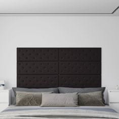shumee 12 db fekete műbőr fali panel 90 x 30 cm 3,24 m²