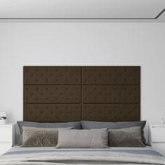 shumee 12 db barna műbőr fali panel 90 x 30 cm 3,24 m²
