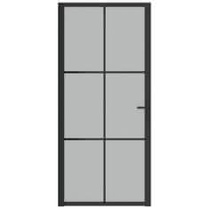 shumee fekete matt üveg és alumínium beltéri ajtó 93 x 201,5 cm
