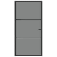 shumee fekete ESG üveg és alumínium beltéri ajtó 102,5 x 201,5 cm