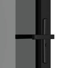 Vidaxl fekete ESG üveg és alumínium beltéri ajtó 83 x 201,5 cm 350561
