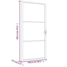 shumee fehér ESG üveg és alumínium beltéri ajtó 102,5 x 201,5 cm
