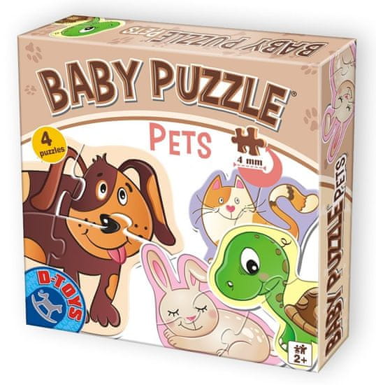 D-Toys Baby puzzle Pets 4in1 (2-4 darab)