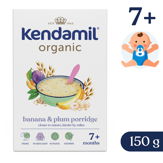 Kendamil Bio tejmentes zabkása szilvával és banánnal (150 g)