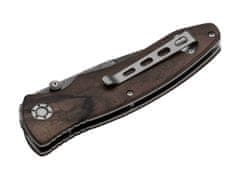 Böker Manufaktur 110192DAM Tirpitz-Damascus Fagyűjtő kés 9,9 cm, damaszkusz, dió