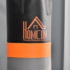 HOMCOM Többállomásos Boxzsák, állítható magasságú, 115 x 163 x 224 cm, szürke / narancs