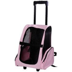 PAWHUT kocsi hátizsák, 36 x 30 x 49 cm, acél / textil, rózsaszín