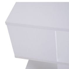 HOMCOM Dohányzóasztal, fa, 40 x 40 x 43 cm, fehér