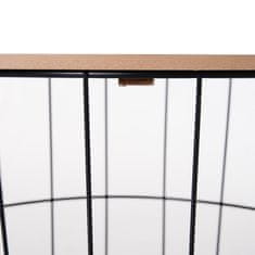 HOMCOM dohányzóasztal, fém / MDF, 39,5 x 43 cm, fekete / bézs